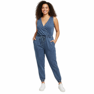 Standards & Practices Blue Sleeveless Jumpsuit Plus Size Romper Woman Lady XXL